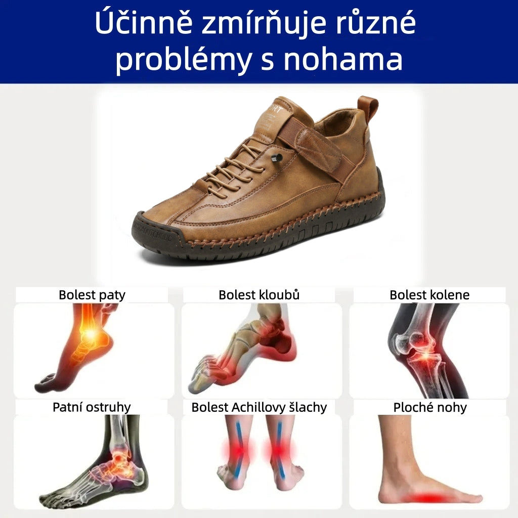 Poslední den! Sleva 70%! ✅ Vyrobeno z prémiové italské kůže. Ortopedická zdravotní obuv určená pro osoby s problémy s nohama k úlevě od bolesti zad, kloubů a chodidel.