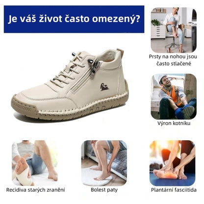 ⏰ Dnešní speciální nabídka 70 % – Nenechte si ji ujít! 🐂 Ručně šité italské kožené ortopedické boty s oporou klenby ✅ Měkké a pohodlné, poskytující okamžité pohodlí.
